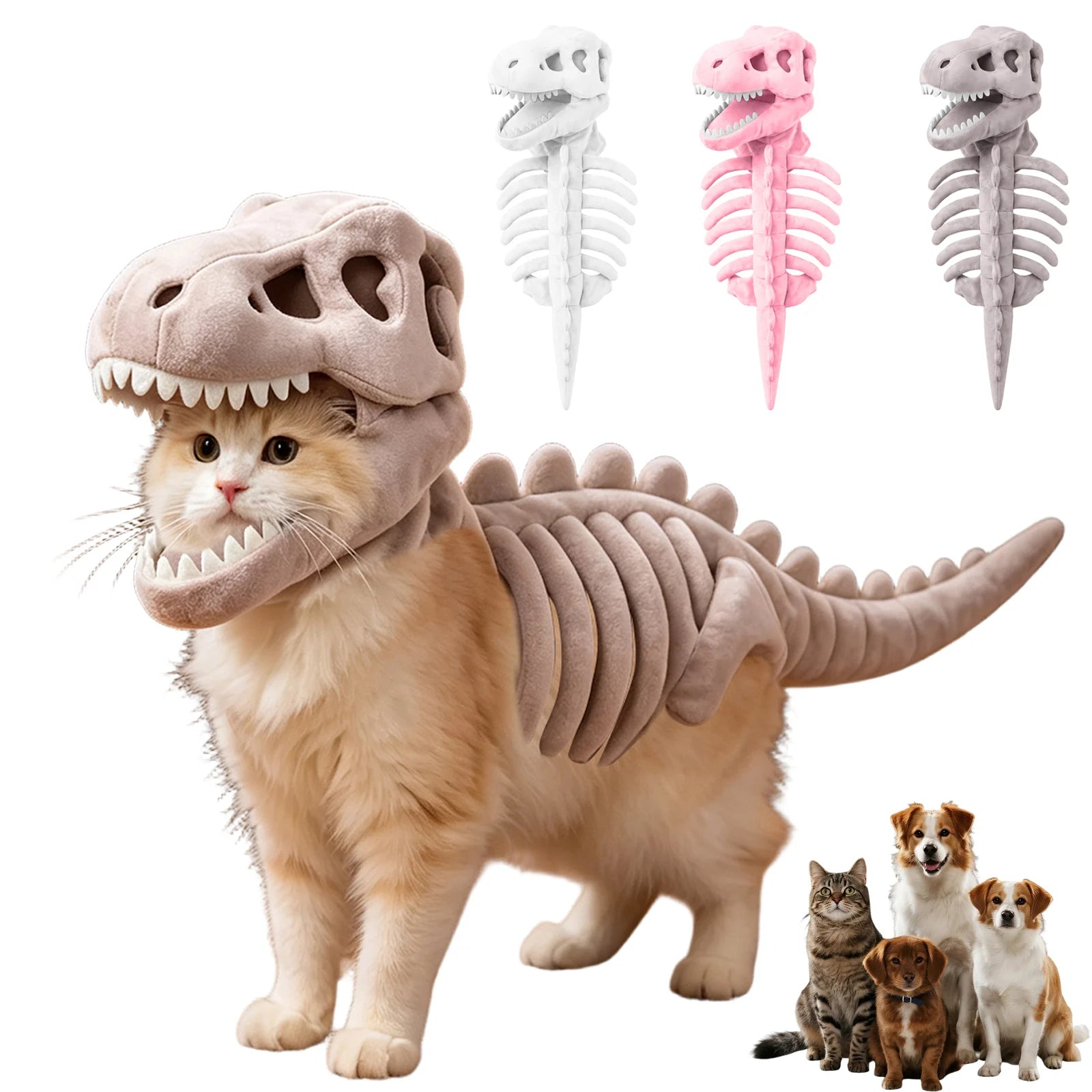 Pet Clothes Hangers for Closet Dark Dinosaur Skeleton Pet Costume Dog Cat Pet Dinosaur Skeleton Costume Soft H T Halloween