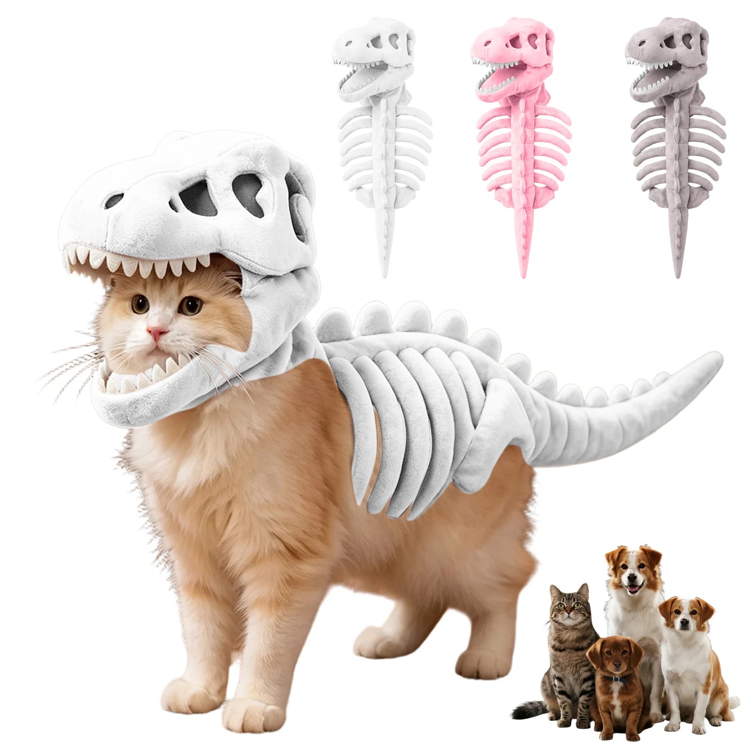 Pet Clothes Hangers for Closet Dark Dinosaur Skeleton Pet Costume Dog Cat Pet Dinosaur Skeleton Costume Soft H T Halloween