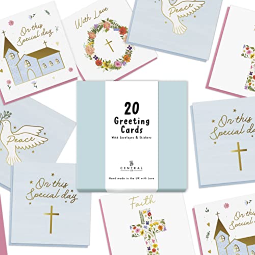 Sweet Faith Birthday Cards Multipack - 20 Pack Assortment - For Men Women Boys Girls Him Her