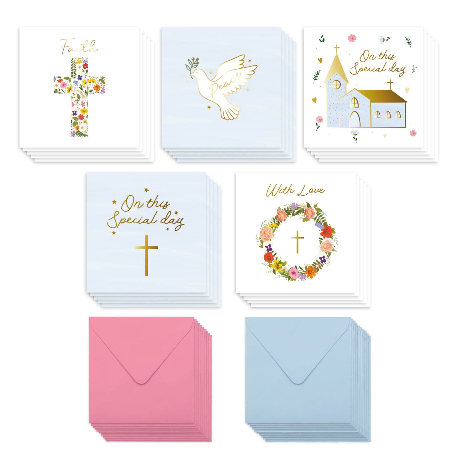Sweet Faith Birthday Cards Multipack - 20 Pack Assortment - For Men Women Boys Girls Him Her