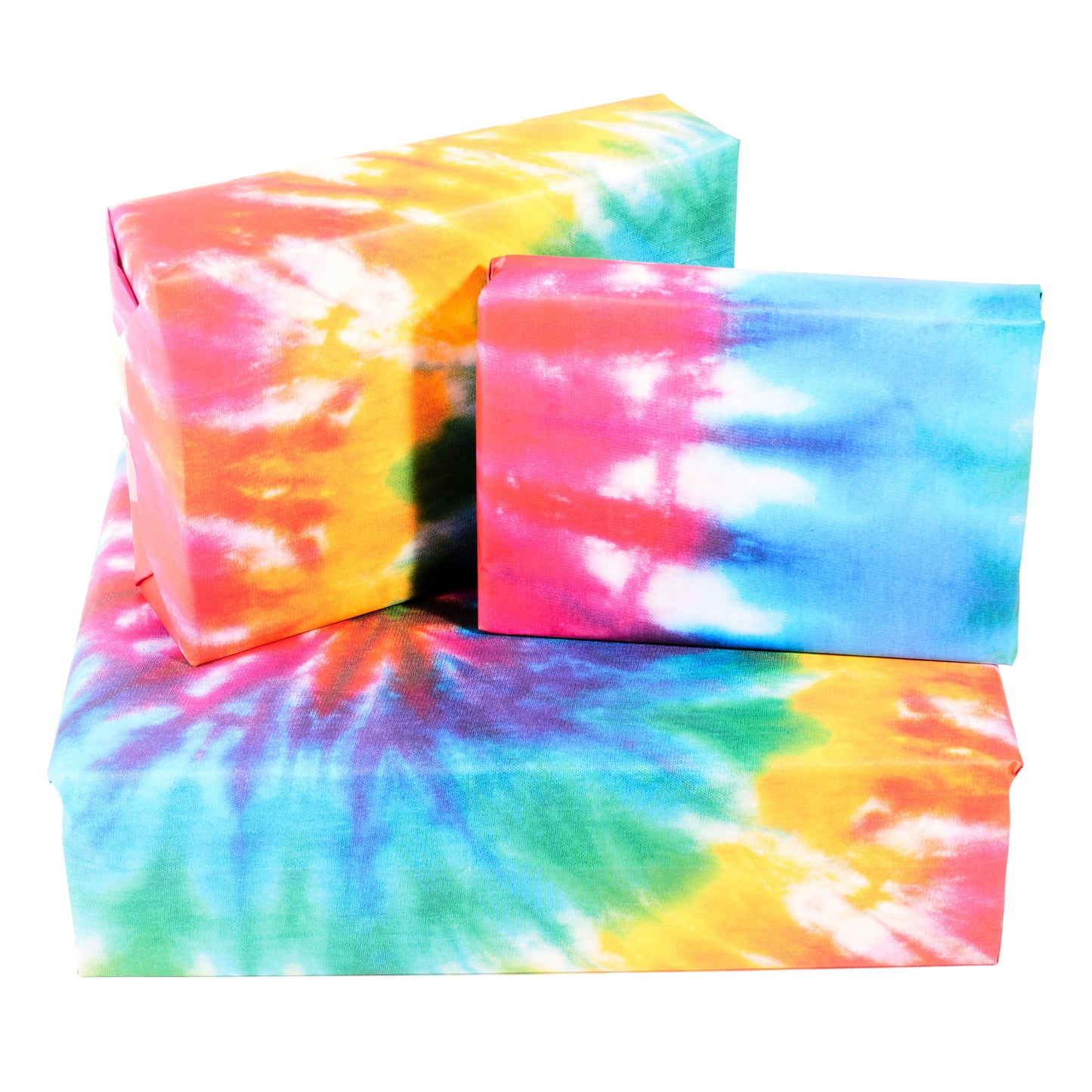 Tie Dye Wrapping Paper - 6 Sheets of Gift Wrap - 'Tie Dye' - Colorful Gift Wrap - For Men Women Him Her Boys Girls Kids