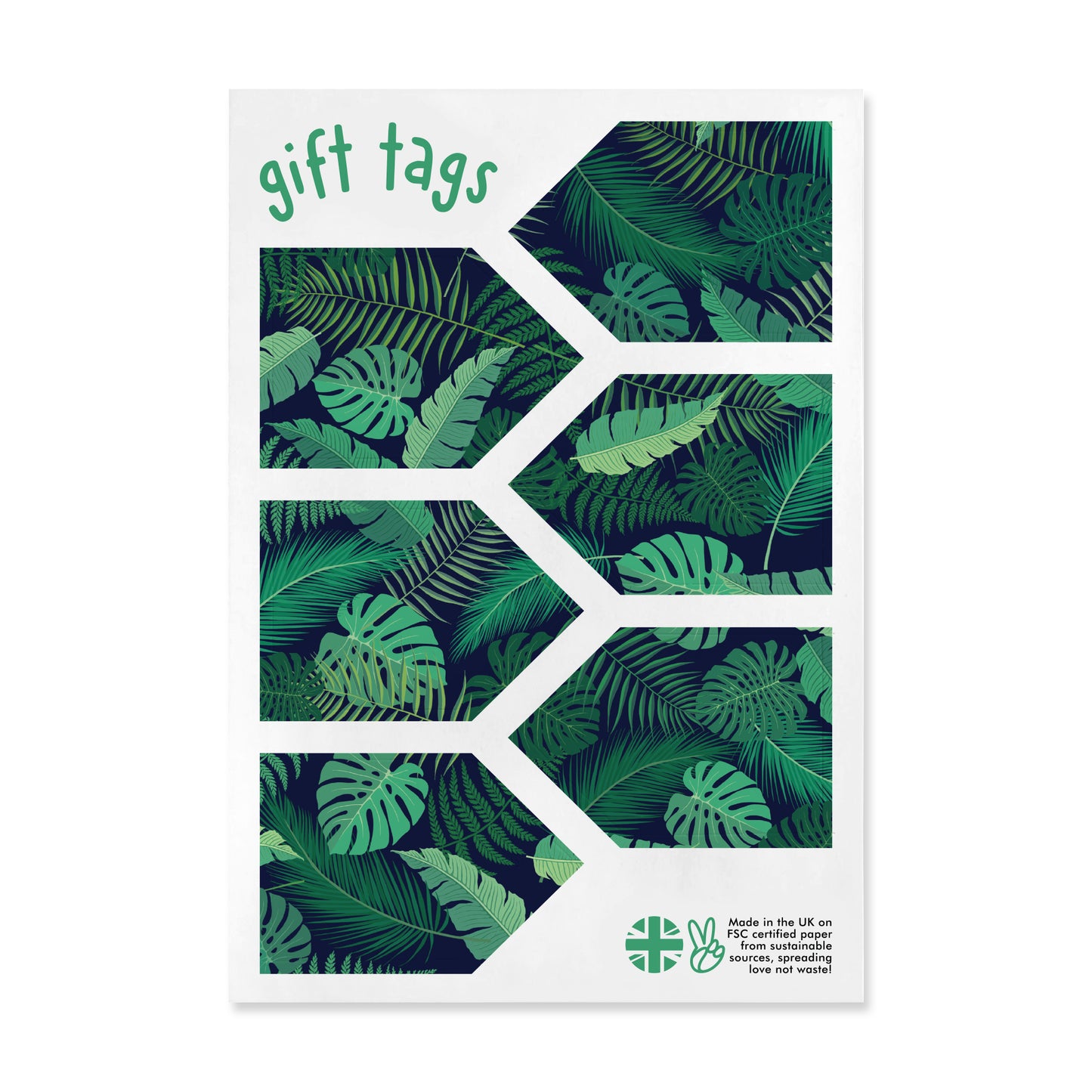 Monstera Wrapping Paper - 6 Sheets of Gift Wrap - 'Monstera' - Black Gift Wrap - For Men Women Him her